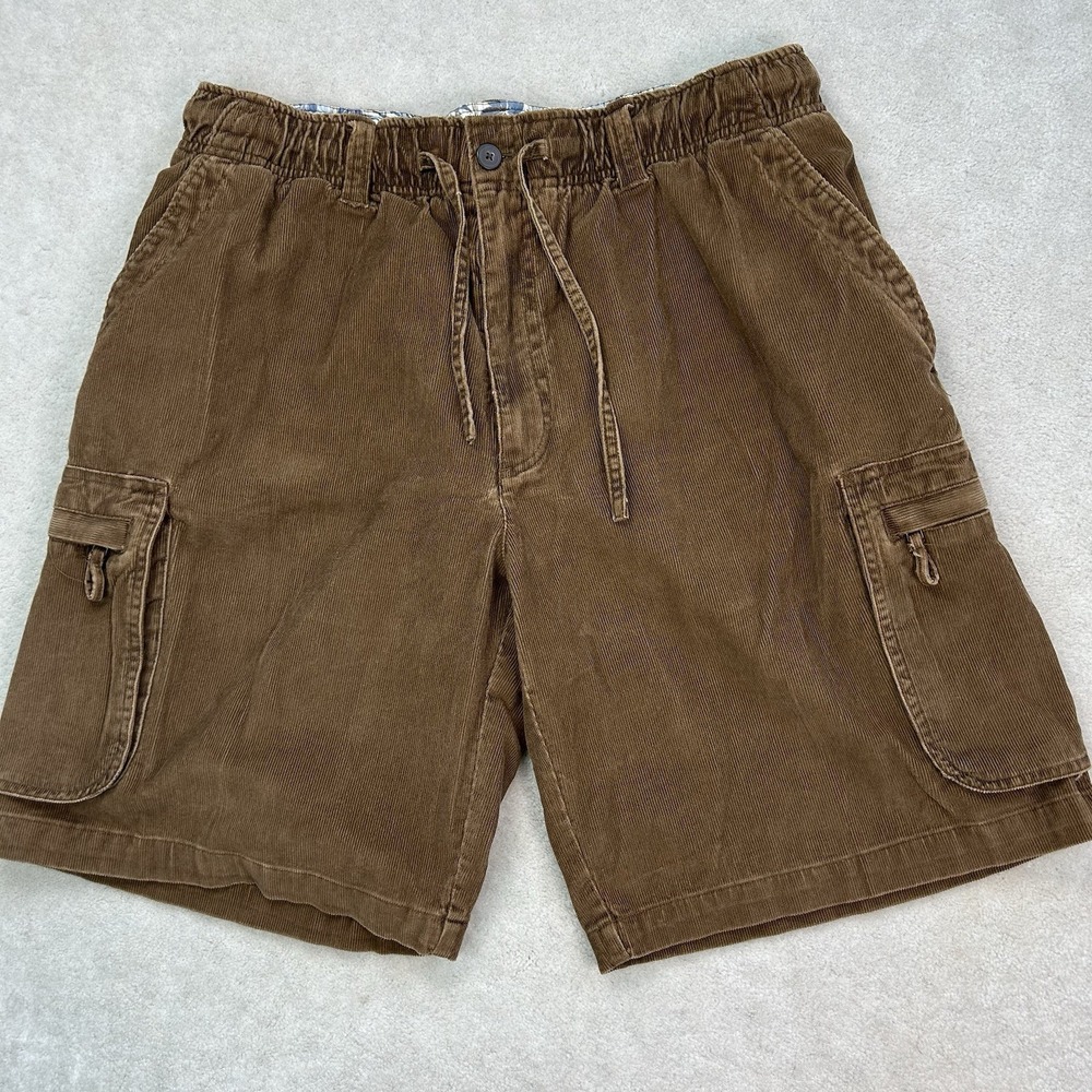 Vintage Ocean Pacific Cargo Shorts Men's Large 36-38 Corduroy Drawstring